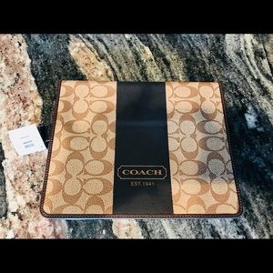 Brand new COACH brown signature iPad holder